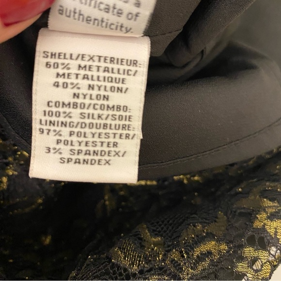 Diane von Furstenberg || Nisha Lace Mini Dress Black Gold 10 - Picture 10 of 11